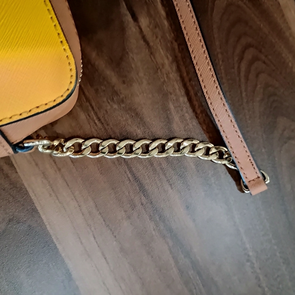 Michael Kors Mustard Yellow and Brown Crossbody Bag - Picture 7 of 11